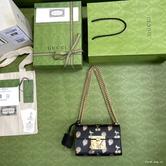 Firstbag ru small padlock shoulder GUCCI bag berry 0818